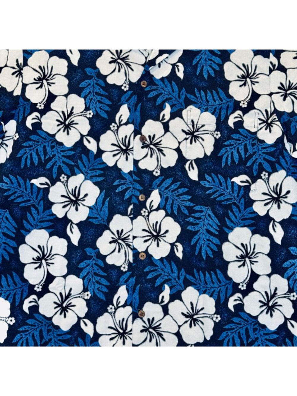 RJC Men's Aloha Shirt Size XL Blue Floral Hibiscus Tropical Beach Hawaii USA EUC - Picture 3 of 10